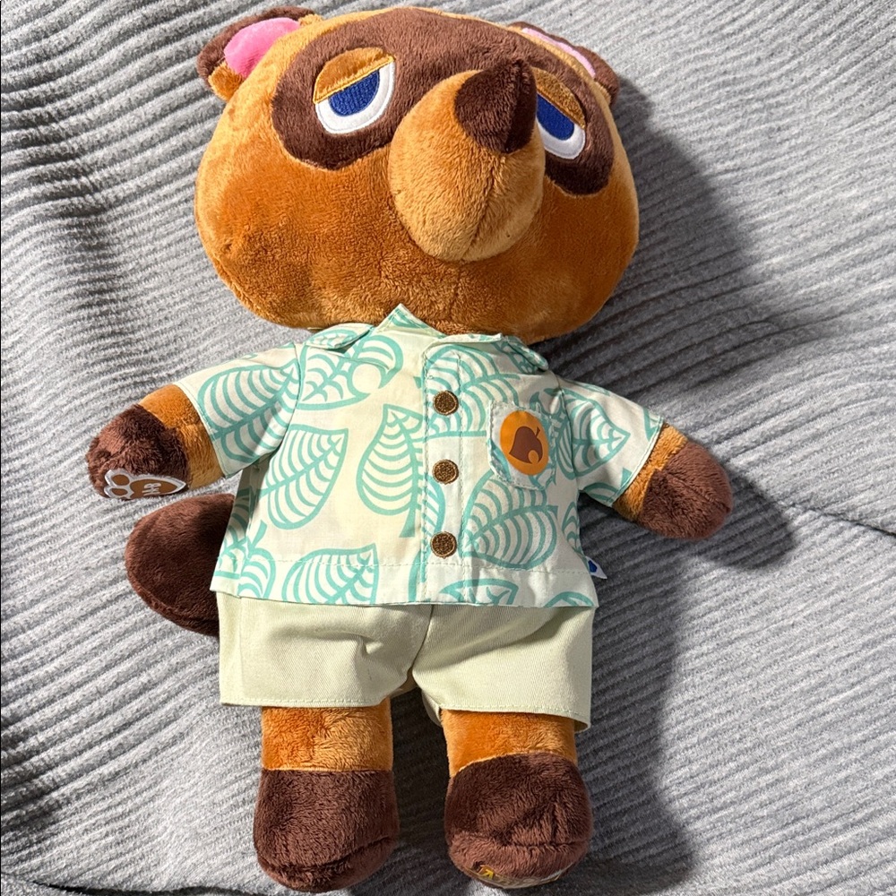 Build-A-Bear Tom Nook plush with functional talk button.